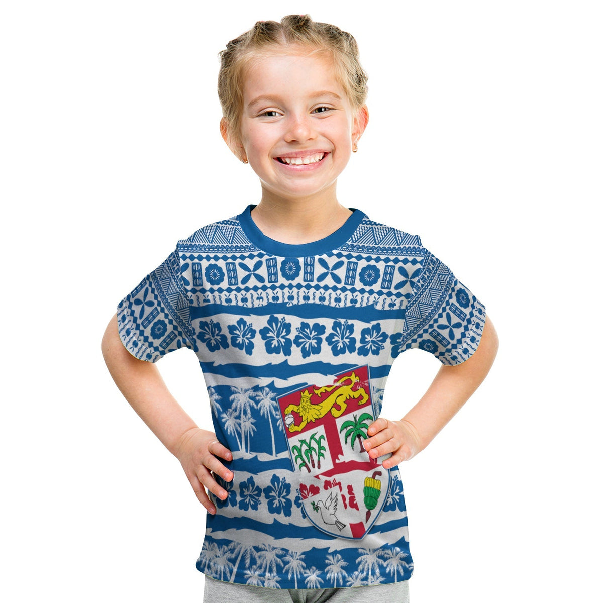 Custom Fiji Polynesian T Shirt KID Fijian Tapa Pattern LT13 - Wonder Print Shop