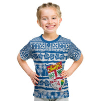 Custom Fiji Polynesian T Shirt KID Fijian Tapa Pattern LT13 - Wonder Print Shop