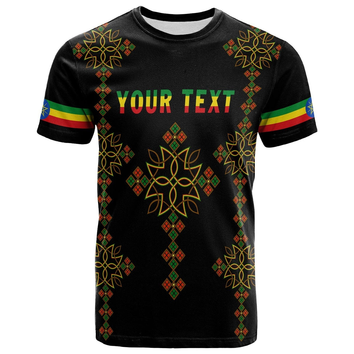Custom Ethiopia T Shirt Version Map LT13 - Wonder Print Shop
