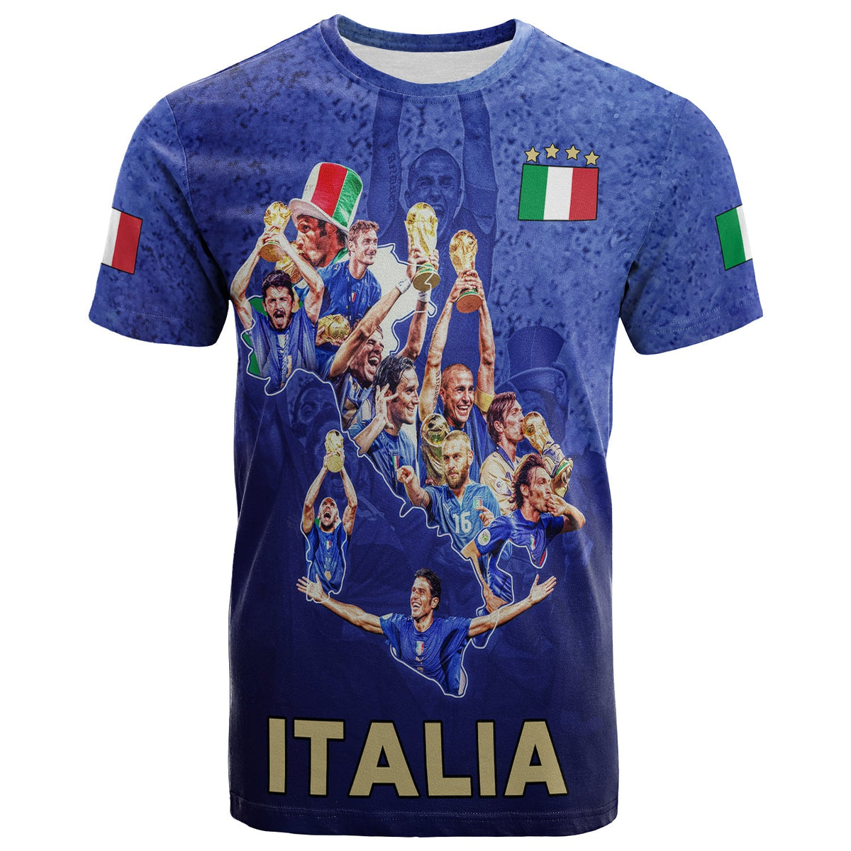Proud Italia T Shirt Campioni D'Europa Lt13 - Wonder Print Shop
