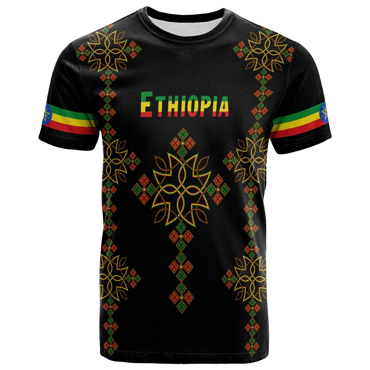 Ethiopia T Shirt Version Map LT13 - Wonder Print Shop