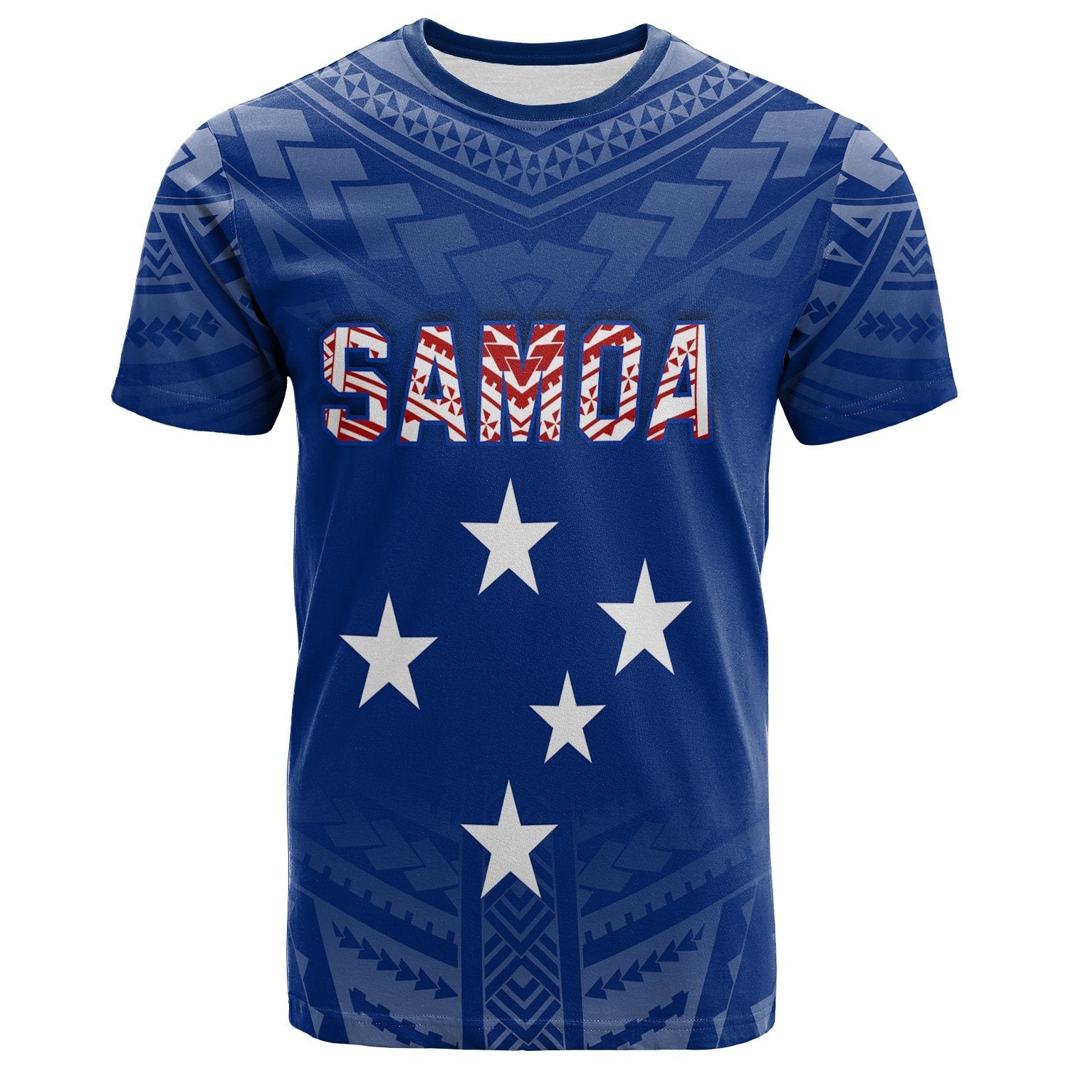 Samoa T Shirt Simple Polynesian Lt13 - Wonder Print Shop