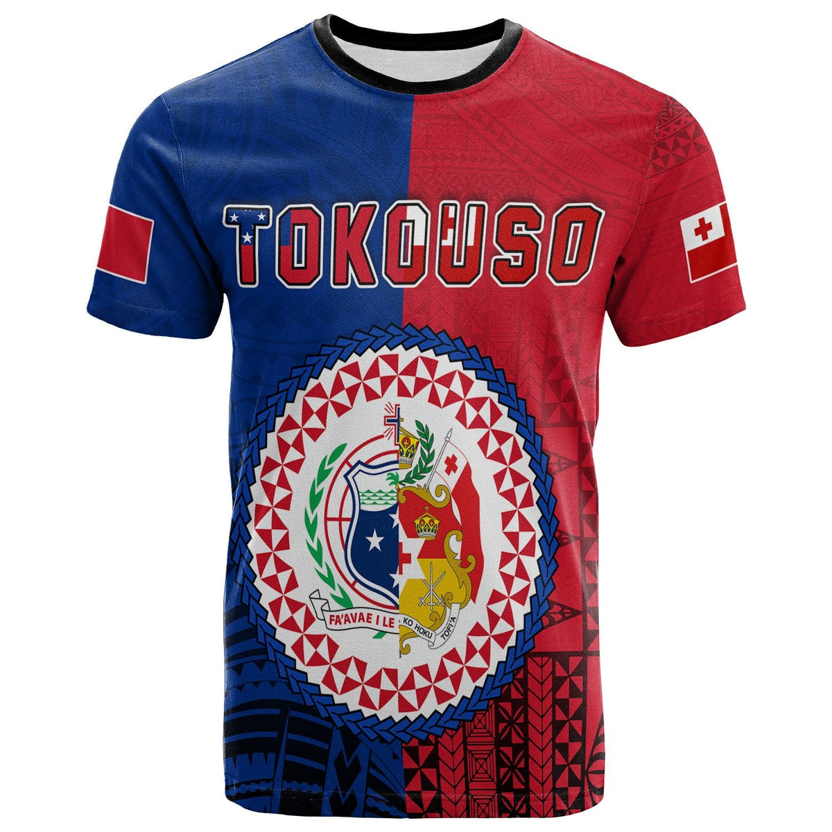 Custom TokoUso T Shirt Tonga and Samoa Together LT13 - Wonder Print Shop