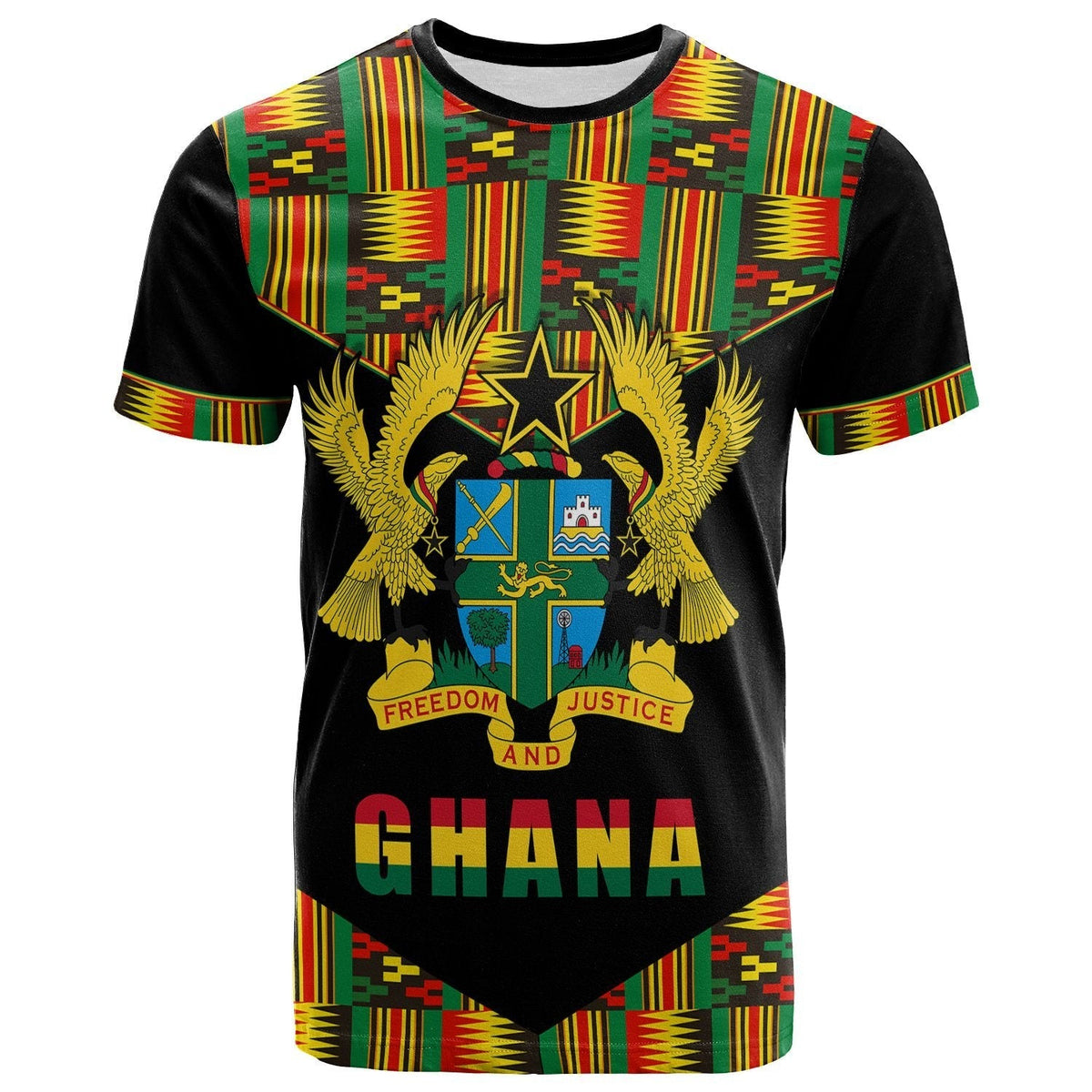 Custom Ghana Proud T Shirt Ankara Kente LT13 - Wonder Print Shop