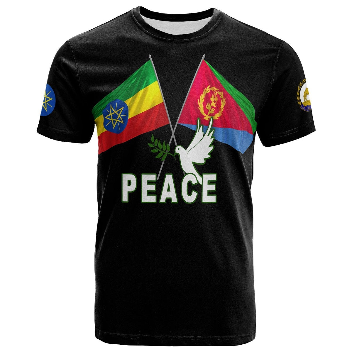 Ethiopia and Eritrea T Shirt Dove of Peace LT13 - Wonder Print Shop