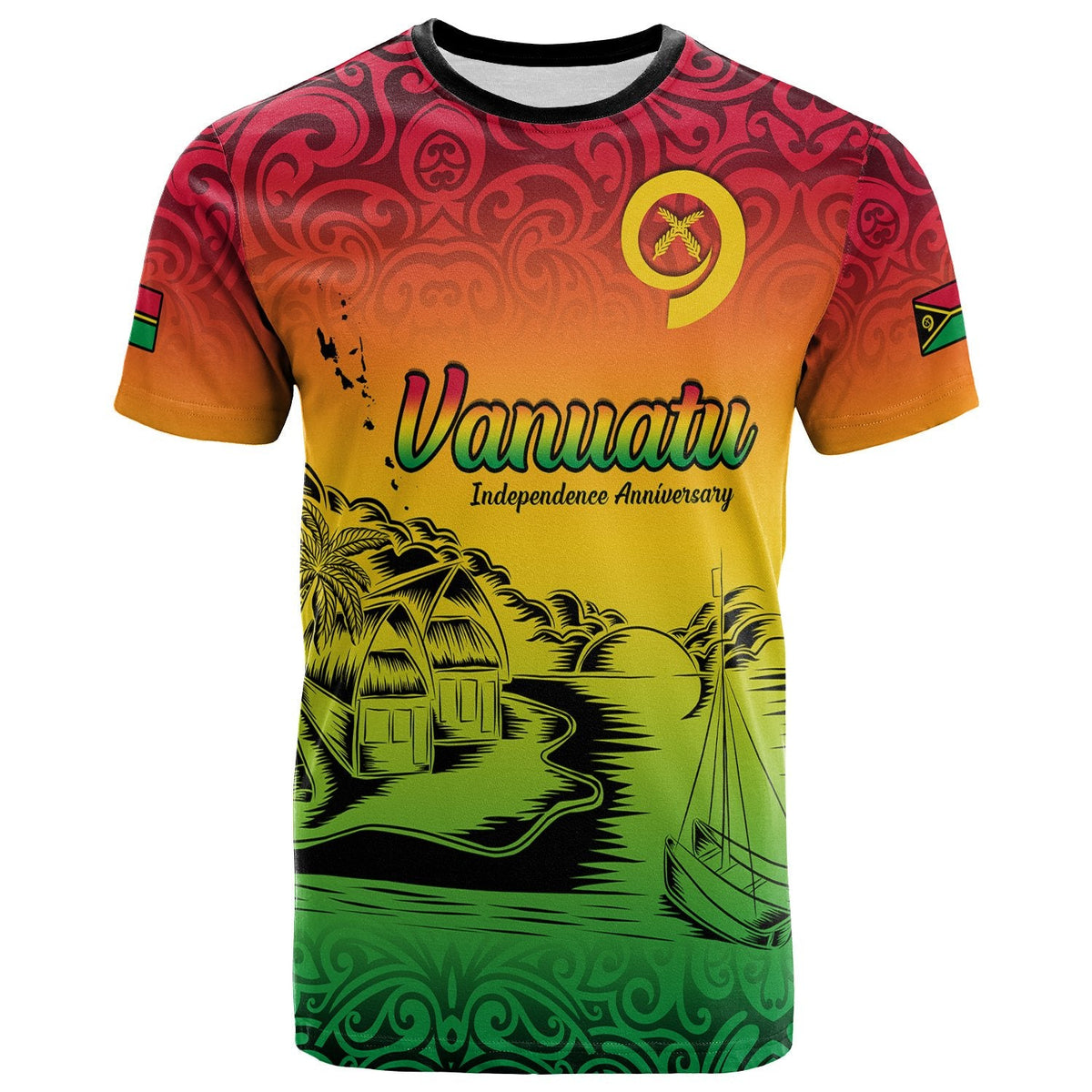 Vanuatu Peaceful T Shirt Independence Anniversary LT13 - Wonder Print Shop