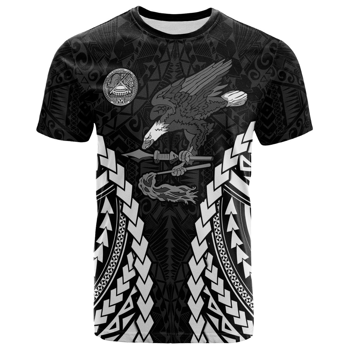 American Samoa T Shirt Eagle mix Polynesian LT13 - Wonder Print Shop