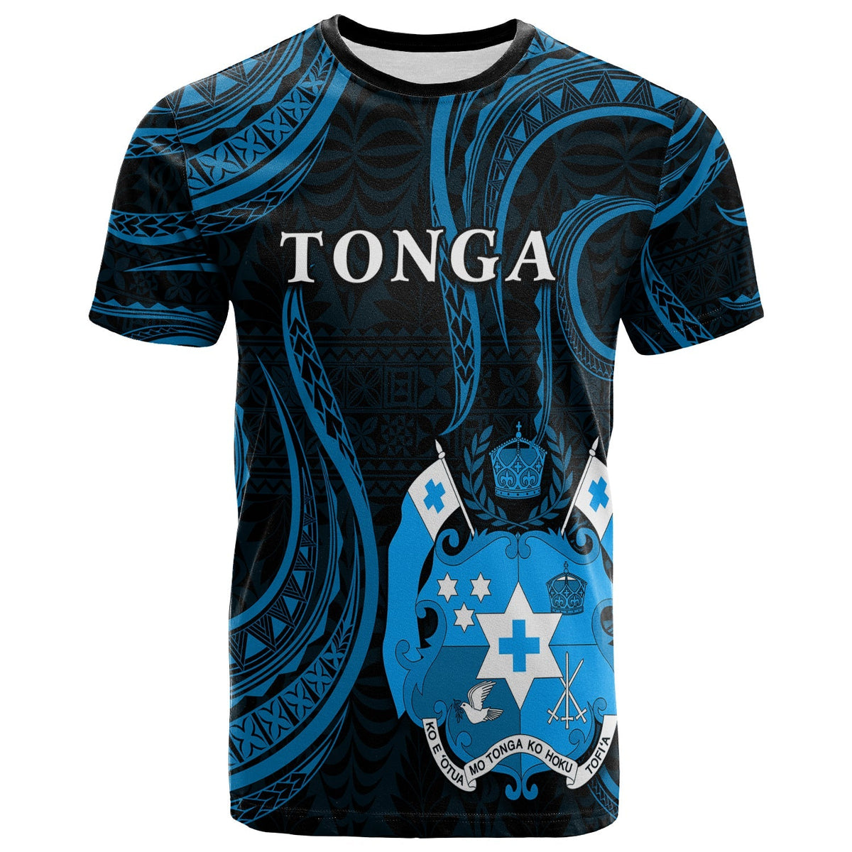 Tonga Pattern T Shirt Always Proud Version Blue LT13 - Wonder Print Shop