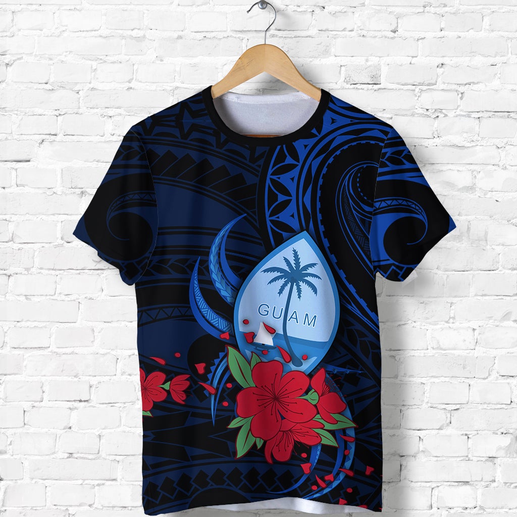 Custom Guam T Shirt Polynesian Flowers LT13 - Wonder Print Shop