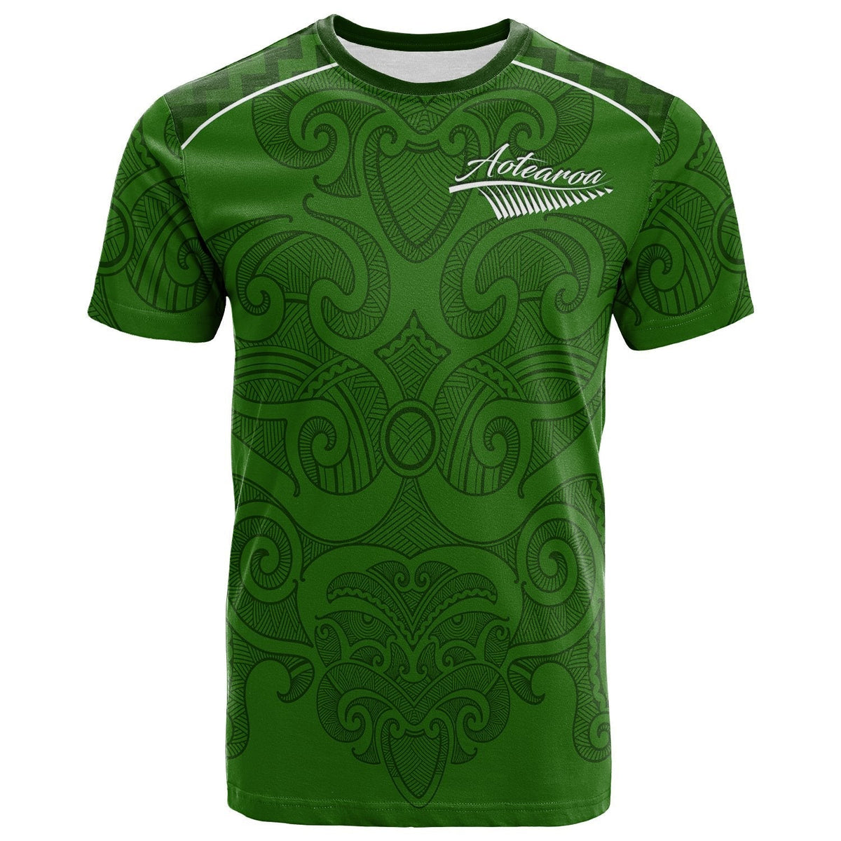 Maori 2021 T Shirt Green Aotearoa Tattoo LT13 - Wonder Print Shop