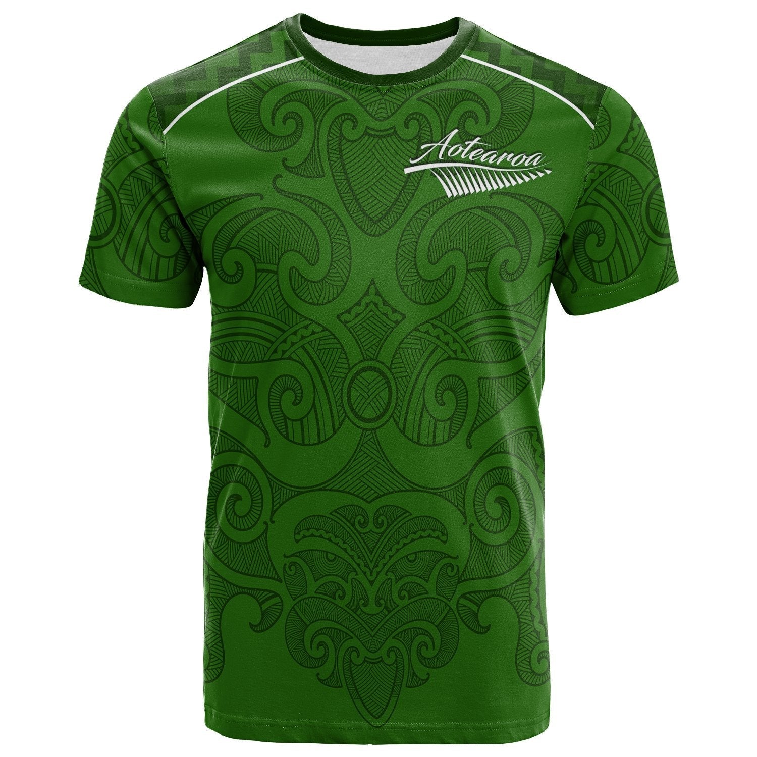 Maori 2021 T Shirt Green Aotearoa Tattoo LT13 - Wonder Print Shop
