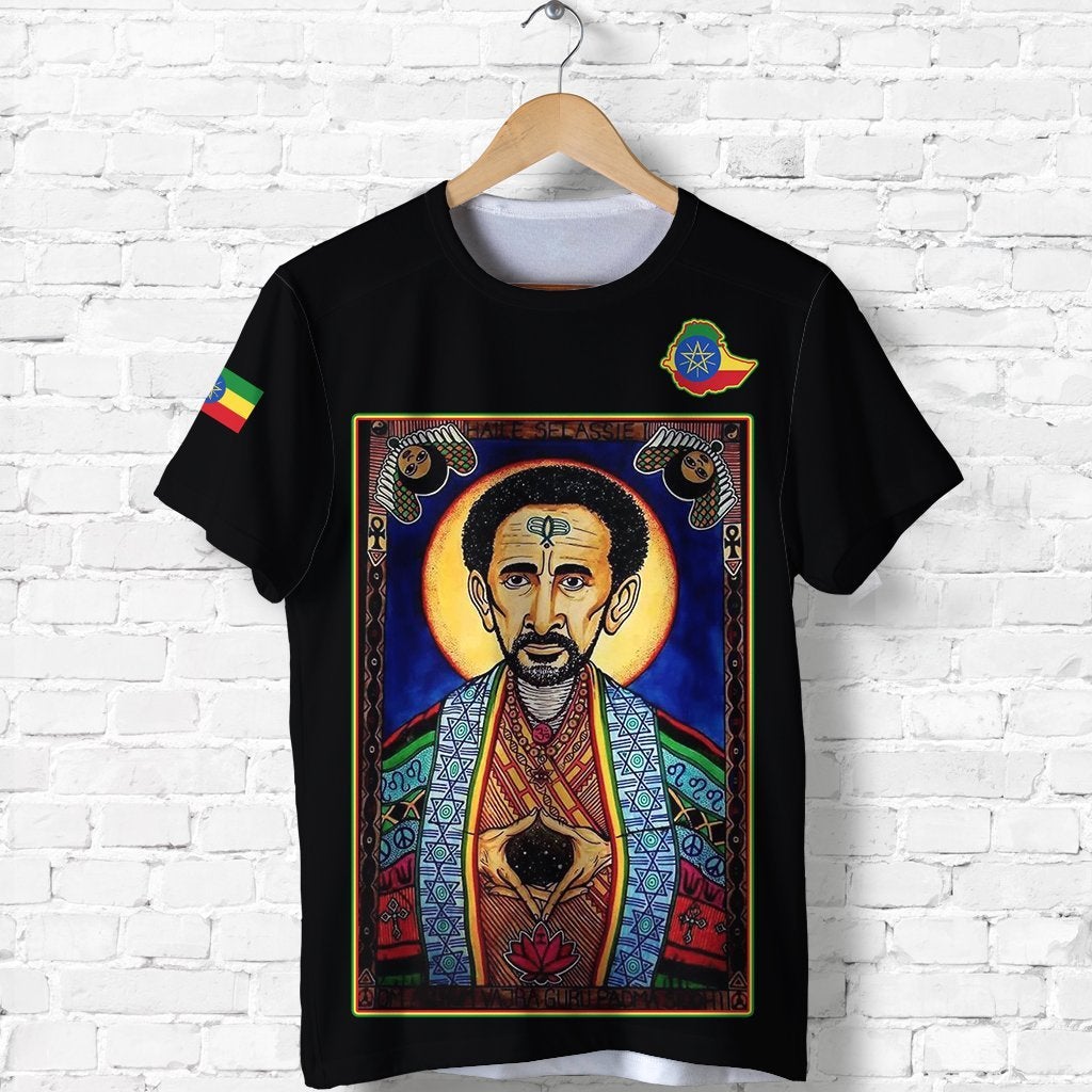 Ethiopia Proud T Shirt Haile Selassie I LT13 - Wonder Print Shop