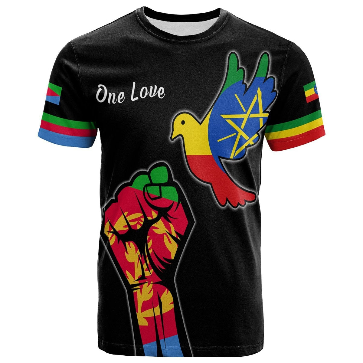 Ethiopia and Eritrea T Shirt One Love LT13 - Wonder Print Shop