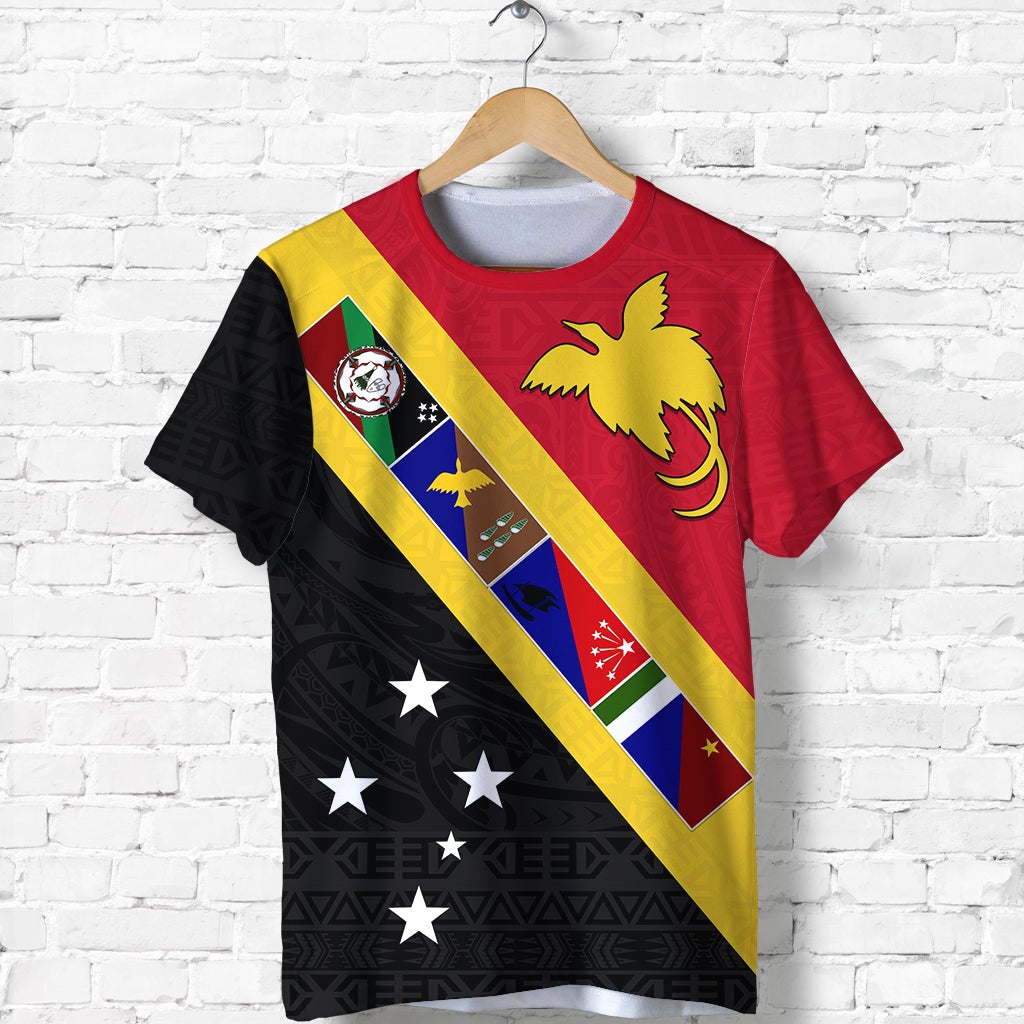 Papua New Guinea Pattern T Shirt Four Province LT13 - Wonder Print Shop