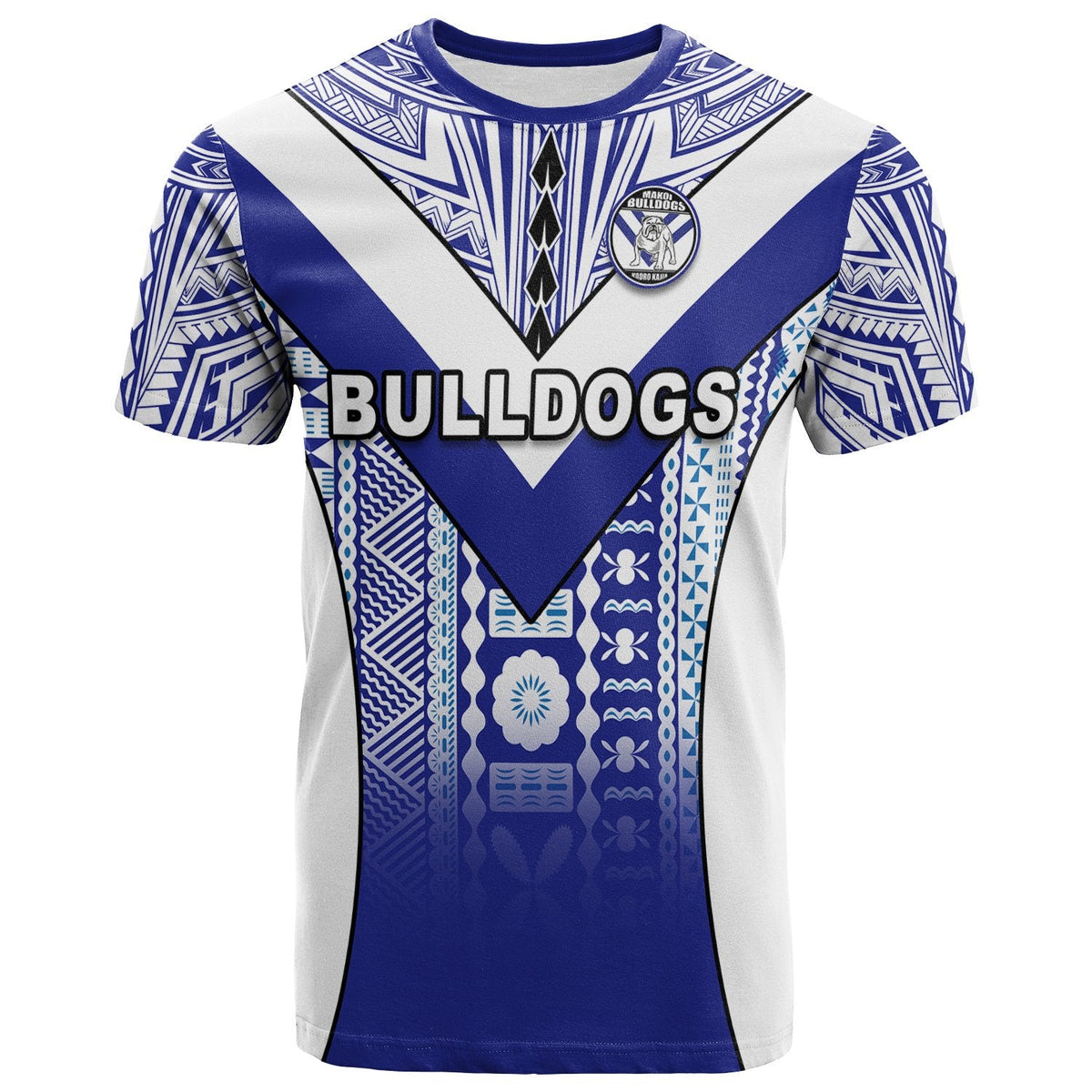 Makoi Bulldogs T Shirt Mix Tapa Fijian LT13 - Wonder Print Shop