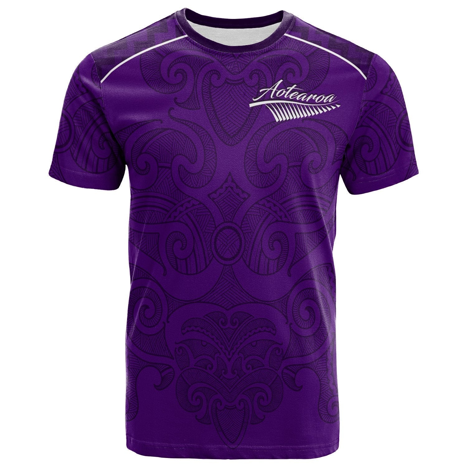Maori 2021 T Shirt Purple Aotearoa Tattoo LT13 - Wonder Print Shop