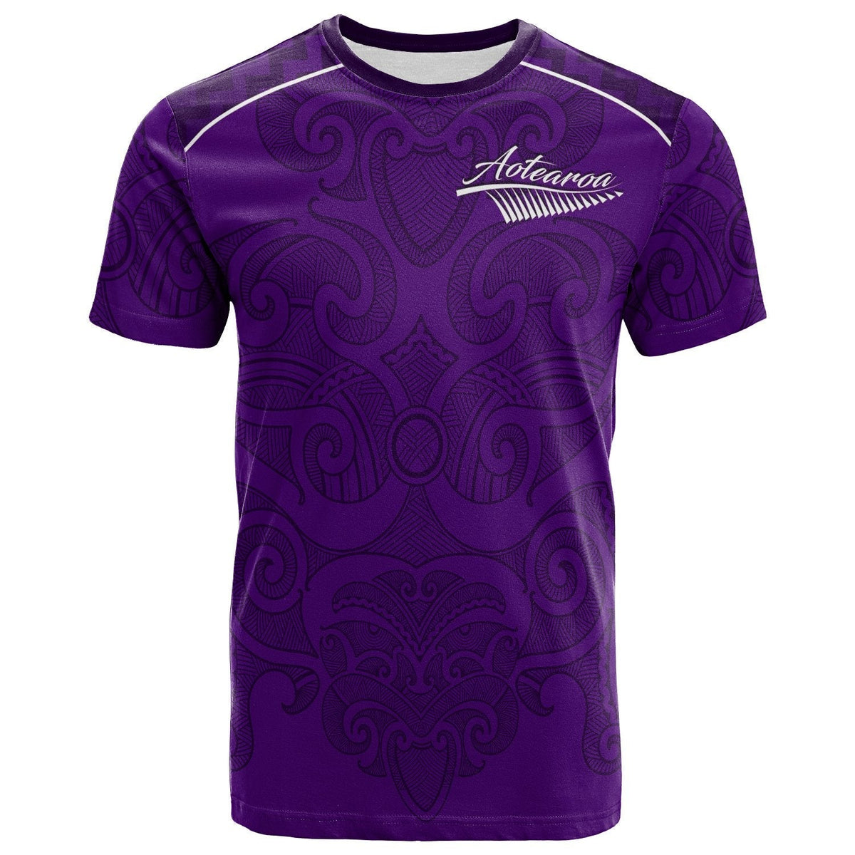 Custom Maori 2021 T Shirt Purple Aotearoa Tattoo Custom Text and Number LT13 - Wonder Print Shop