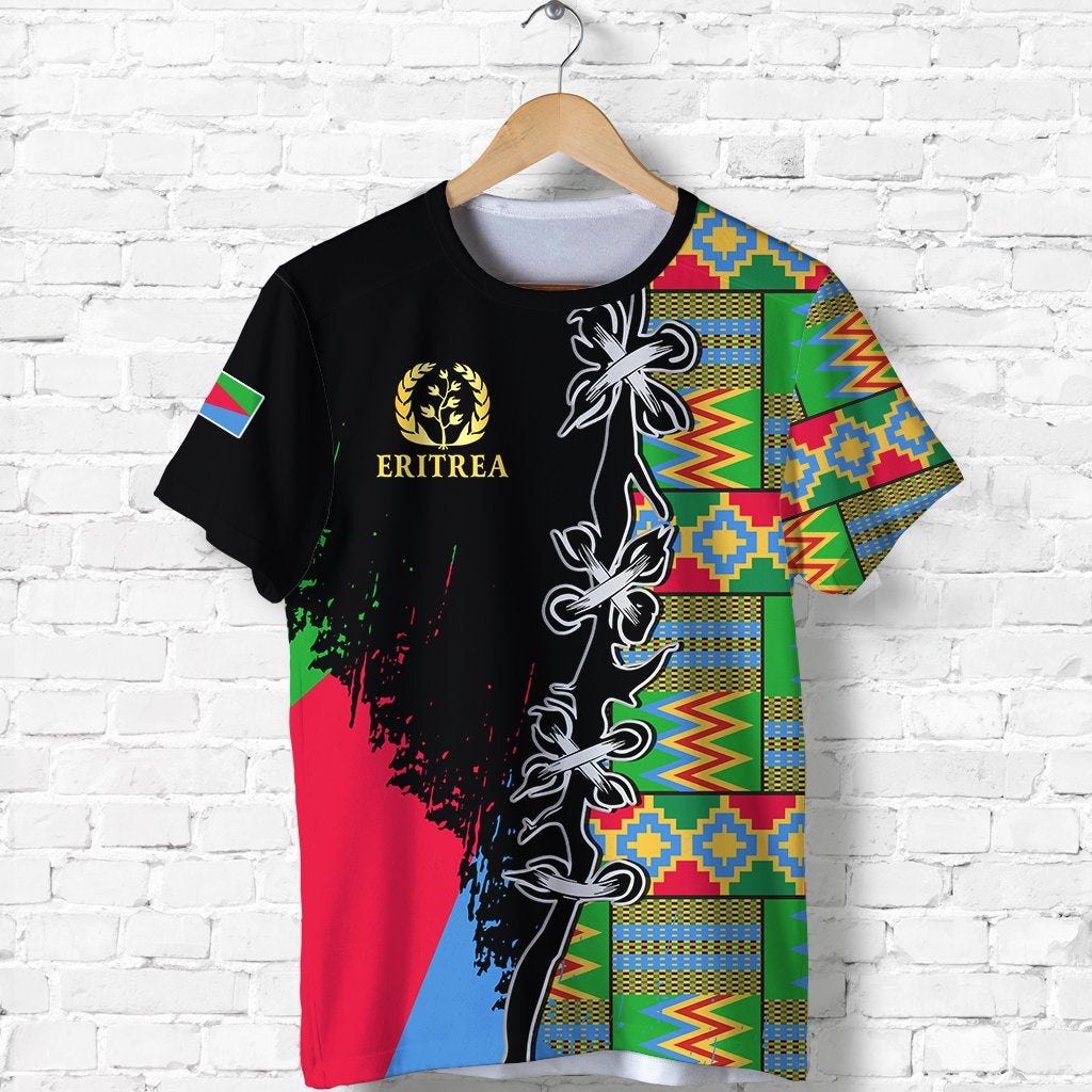 Eritrea Special Knot T Shirt African Pattern Version Black LT13 - Wonder Print Shop
