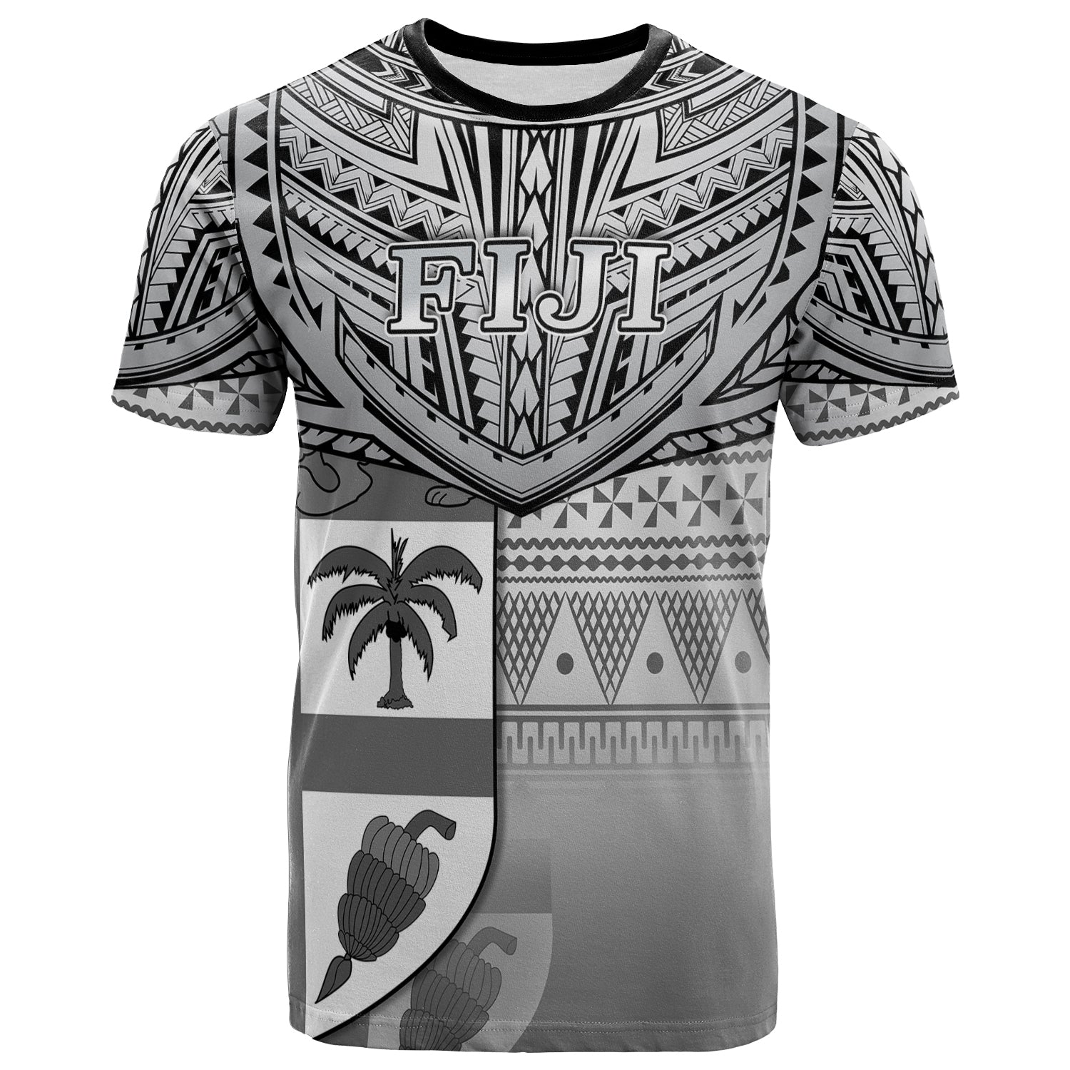 Fiji Creative T Shirt Love Country Version Black LT13 - Wonder Print Shop