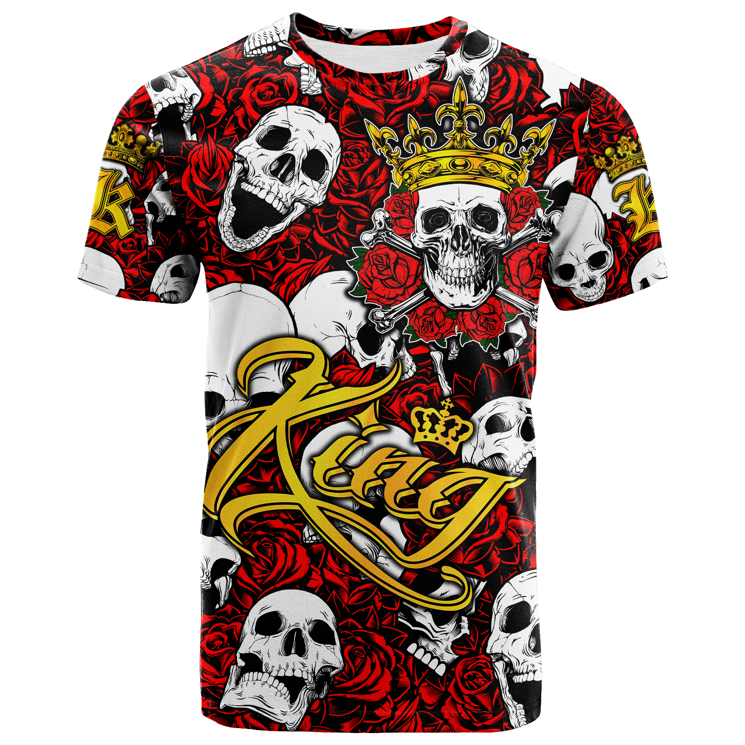 Skull Rose King Death Cannot Divide Us T Shirt LT2 - Wonder Print Shop