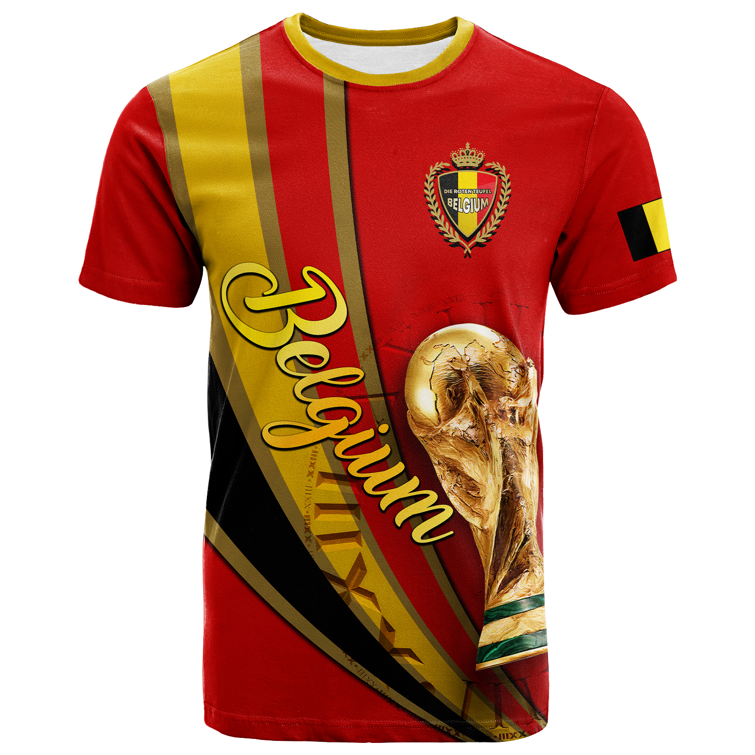 Belgium T Shirt Football 2022 LT2 - Wonder Print Shop