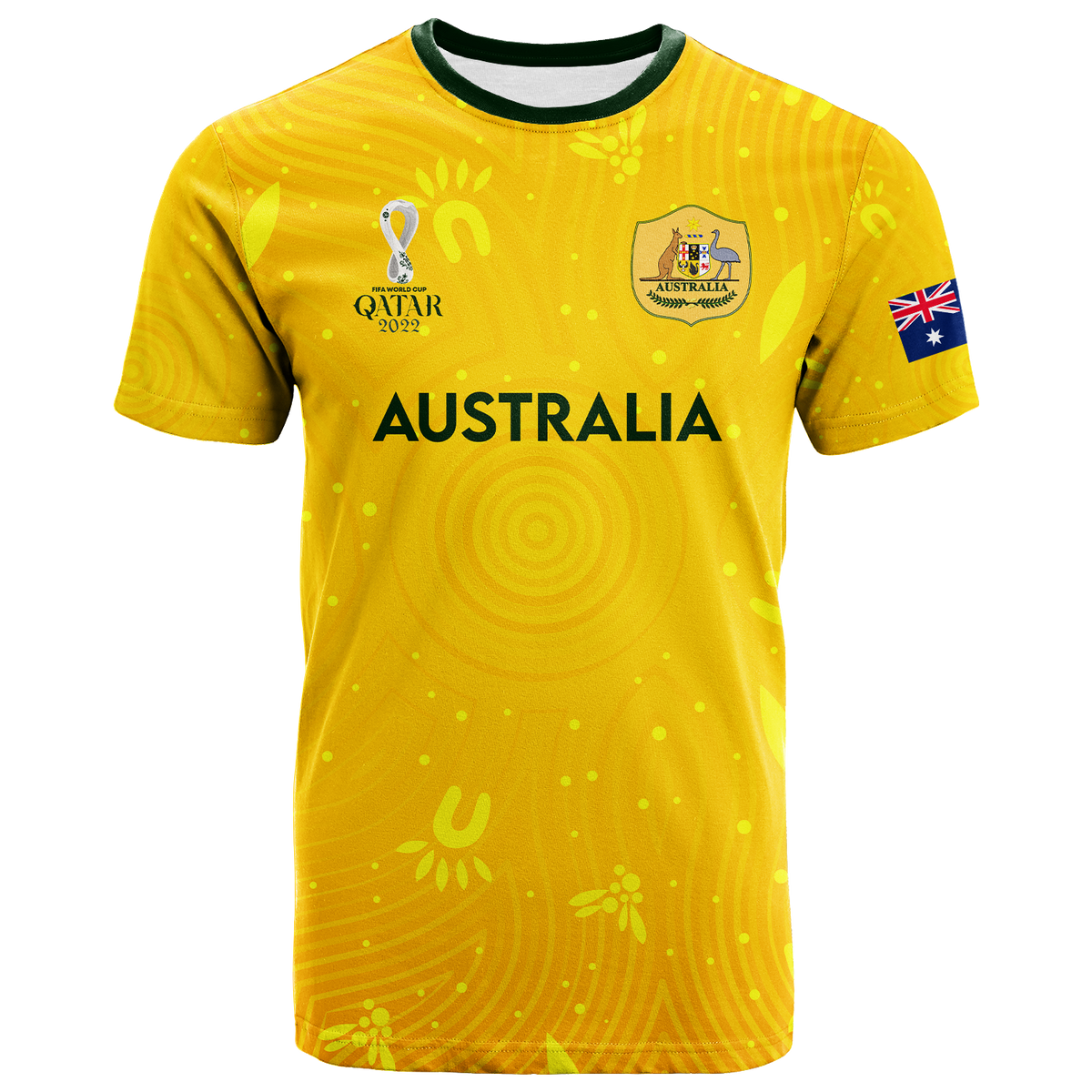 Australia T Shirt Football 2022 LT2 - Wonder Print Shop