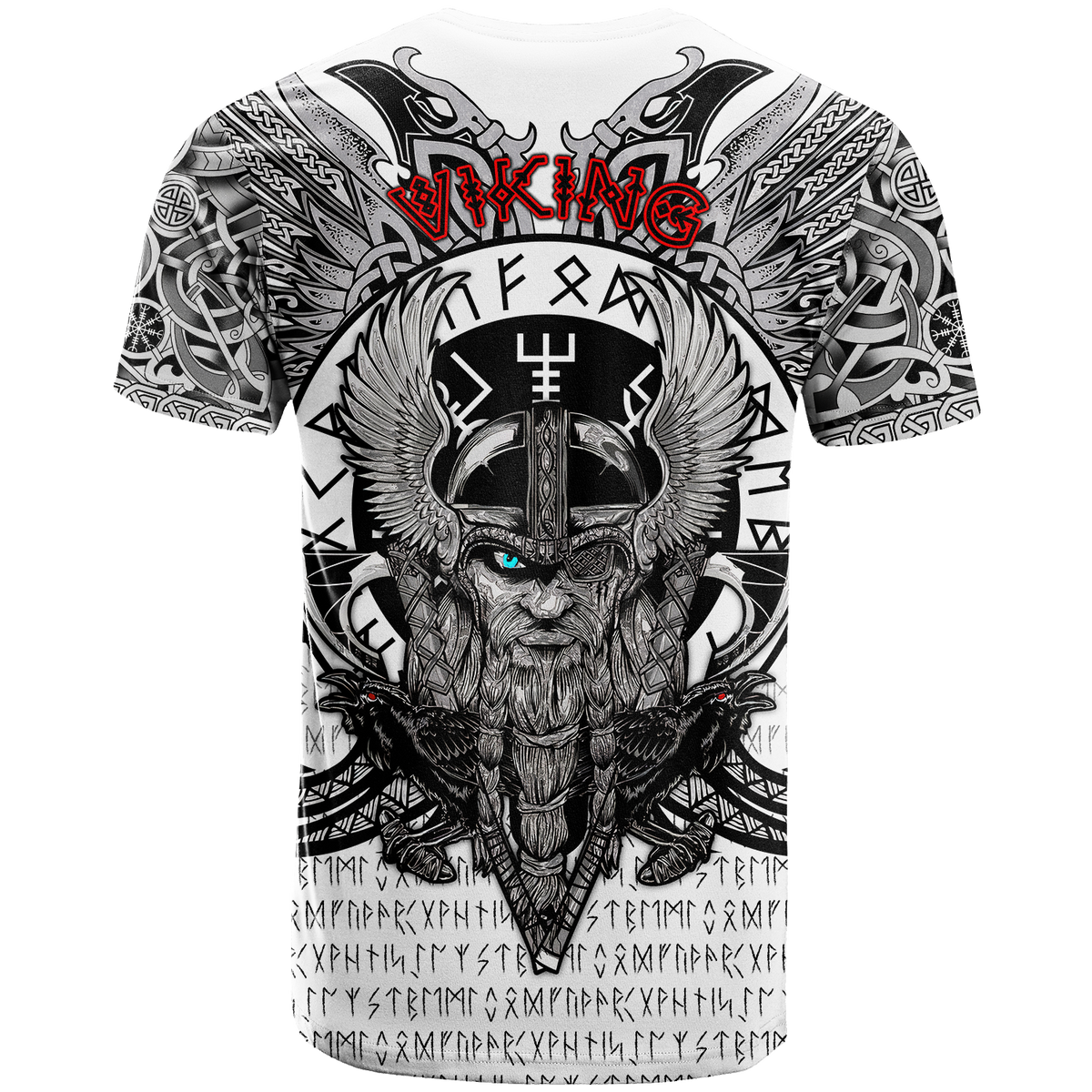 Viking Vegvisir Odin With Huginn And Muninn T Shirt LT2 - Wonder Print Shop