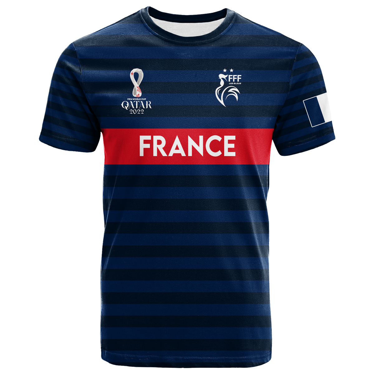 Custom France Football Team World Cup 2022 T Shirt LT2 - Wonder Print Shop