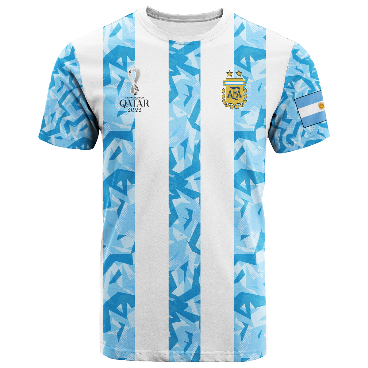 Custom Argentina T Shirt Football 2022 LT2 - Wonder Print Shop