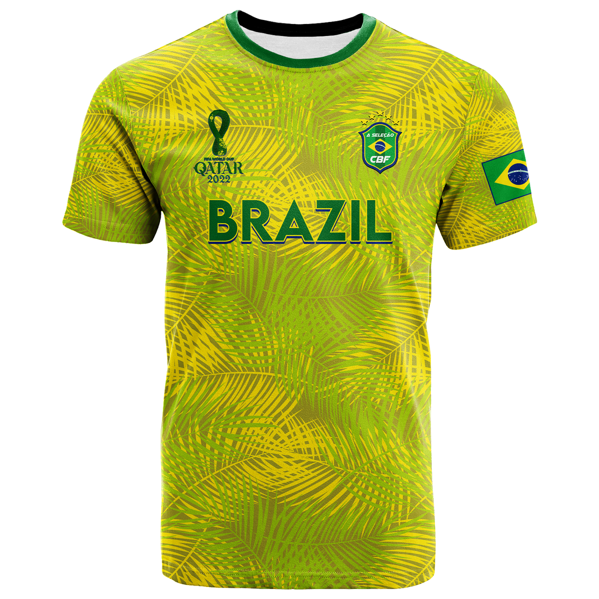 Custom Brazil T Shirt Football 2022 LT2 - Wonder Print Shop