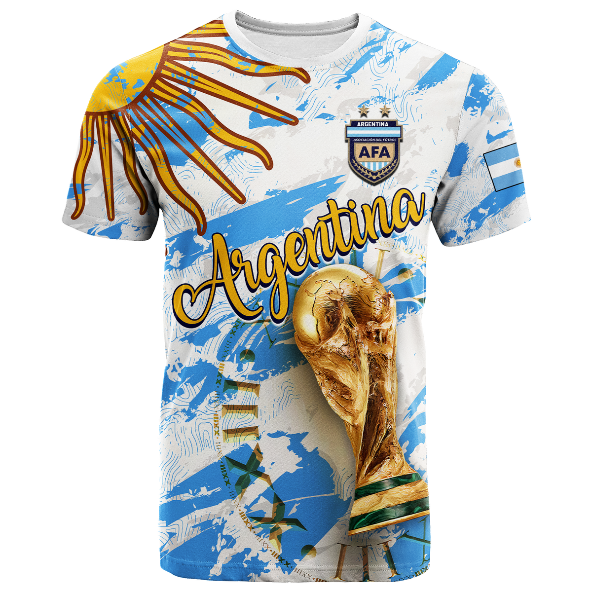 Argentina T Shirt Football 2022 LT2 - Wonder Print Shop