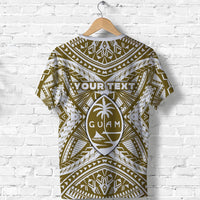Custom Guam Rugby T Shirt Polynesian Patterns Gold Old LT16 - Wonder Print Shop