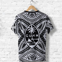 Guam Rugby T Shirt Polynesian Patterns Black Lt16 - Wonder Print Shop