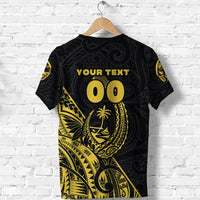 Custom Guam Rugby T Shirt Polynesian Patterns Style Yellow LT16 - Wonder Print Shop
