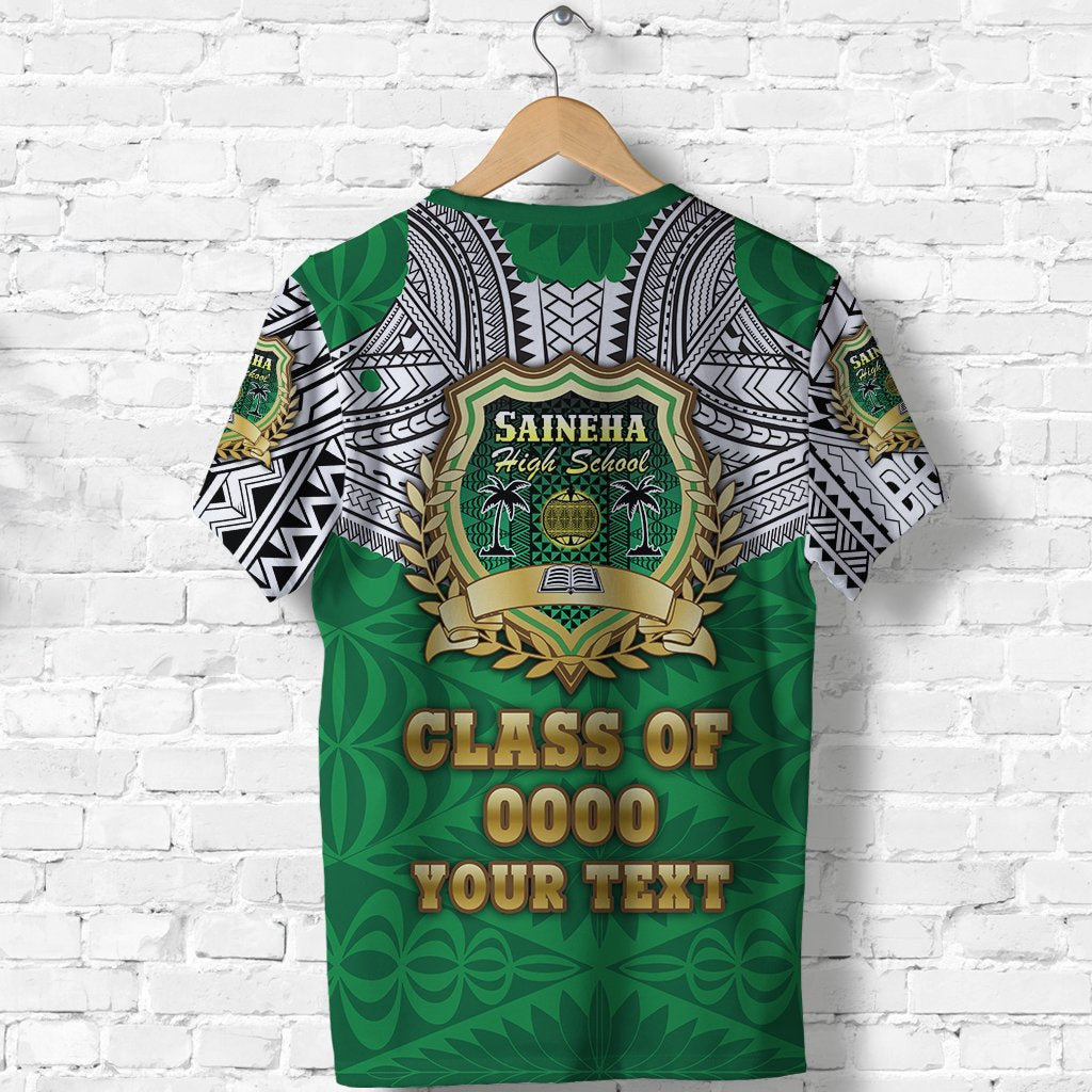 Custom Saineha Tonga T Shirt Polynesian Tattoo Class Of LT16 - Wonder Print Shop