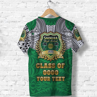 Custom Saineha Tonga T Shirt Polynesian Tattoo Class Of LT16 - Wonder Print Shop