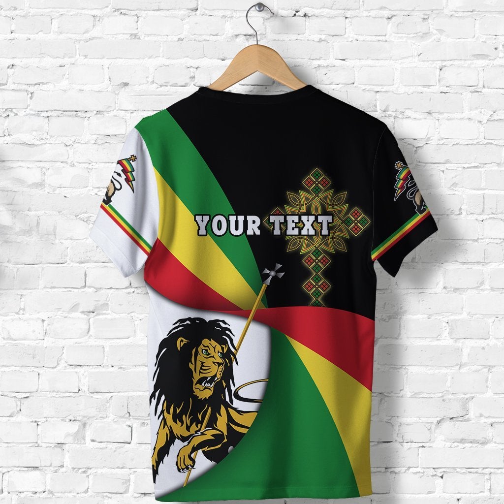 Custom Ethiopia T Shirt Stylized flags Ver.2 LT16 - Wonder Print Shop
