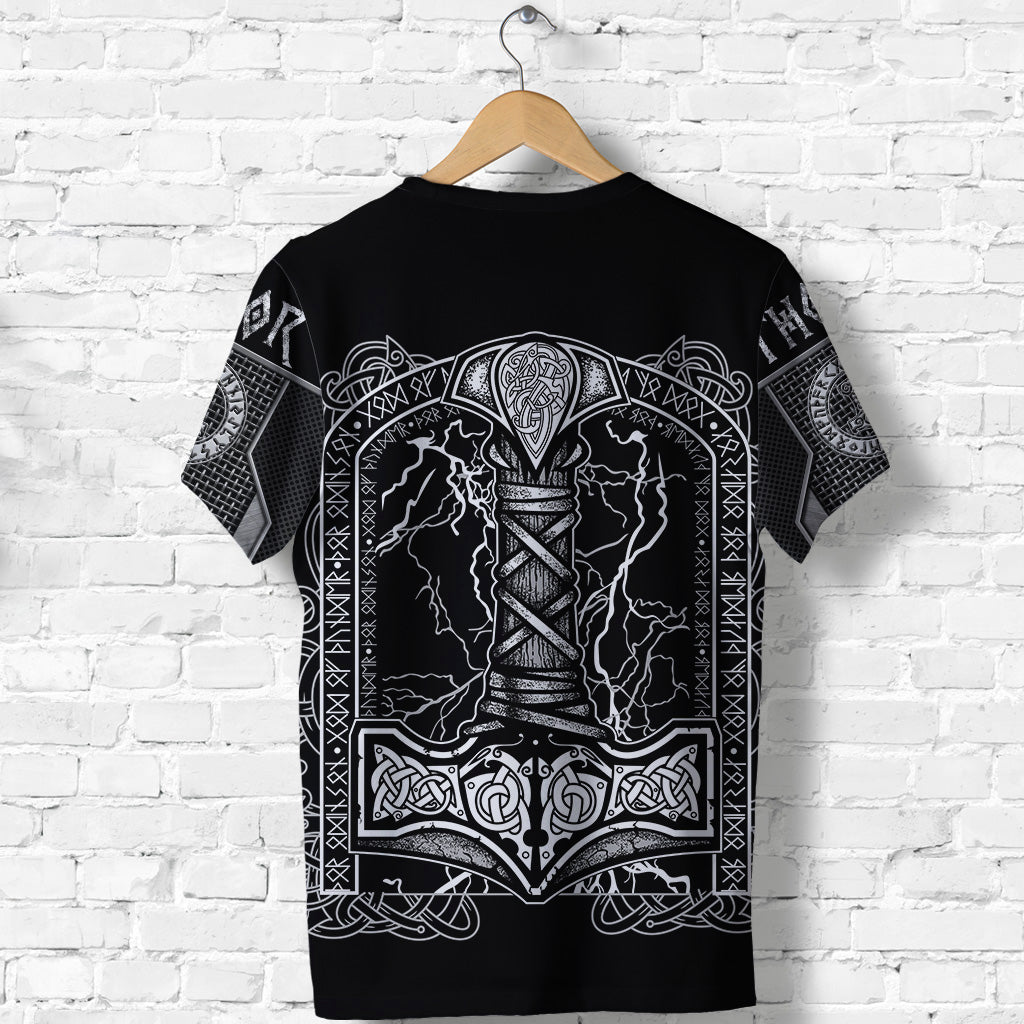 Viking T Shirt Thor and Hammer RLT12 - Wonder Print Shop