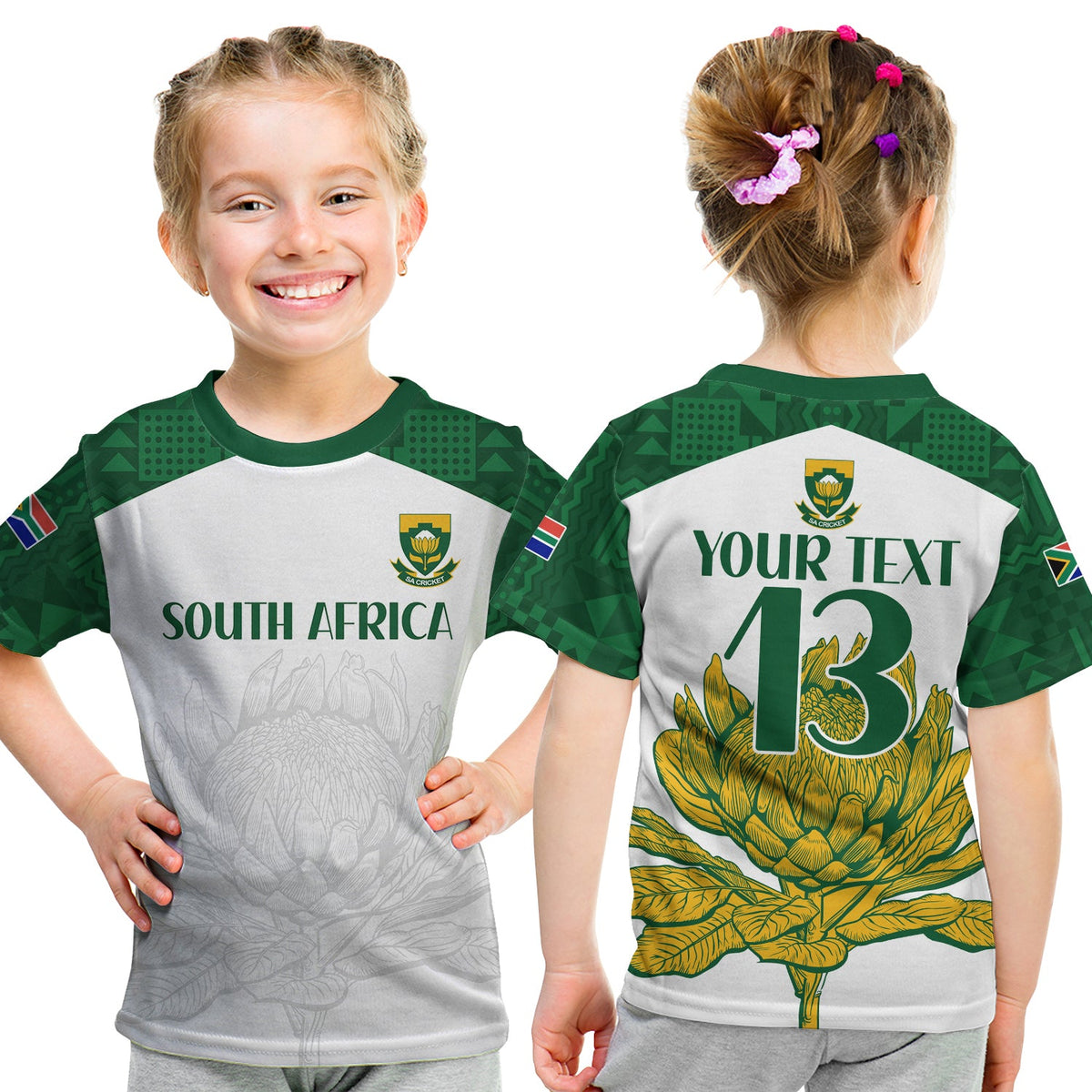 Custom South Africa Cricket T Shirt Go Proteas Boxing Day Test LT13 - Wonder Print Shop