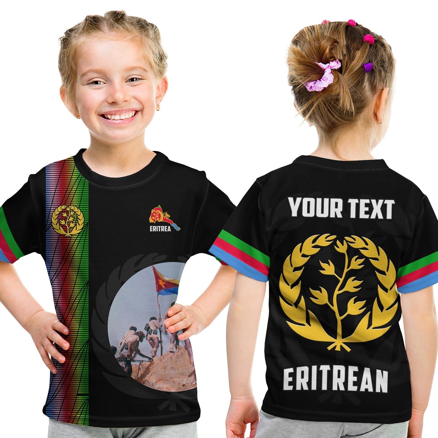 (Custom Personalised) Eritrea EPLF T Shirt KID Spirit Eritrean LT13 - Wonder Print Shop