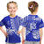 Custom Text and Number Fiji Rugby Sevens T Shirt Fijian 7s Tapa Polynesian Blue Ver.02 LT13 - Wonder Print Shop