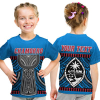 Custom Guam Chamorro T Shirt Latte Stone Blue Polynesian Haligi LT13 - Wonder Print Shop