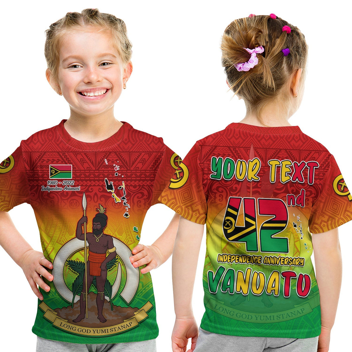 Custom Vanuatu Independence Day T Shirt 42nd Anniversary Yumi Yumi Yumi LT13 - Wonder Print Shop
