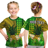 Custom Hawaii Pineapple T Shirt Plumeria Frangipani Mix Tribal Pattern LT13 - Wonder Print Shop