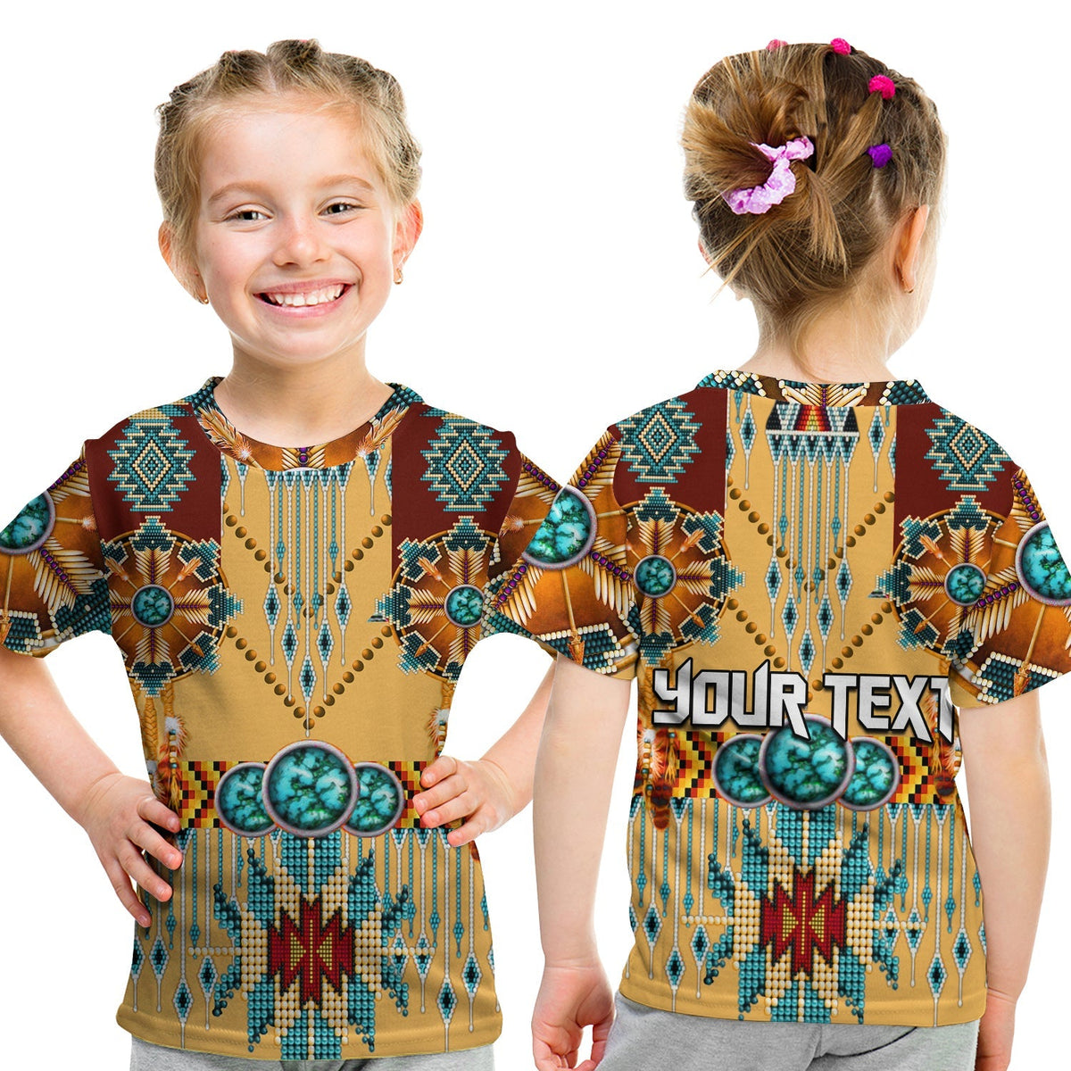 (Custom Personalised) Native American T Shirt KID Dream Catchers Indigenous LT13 - Wonder Print Shop