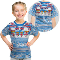 Custom Fiji Polynesian T Shirt KID Fijian Tropical Flowers LT13 - Wonder Print Shop