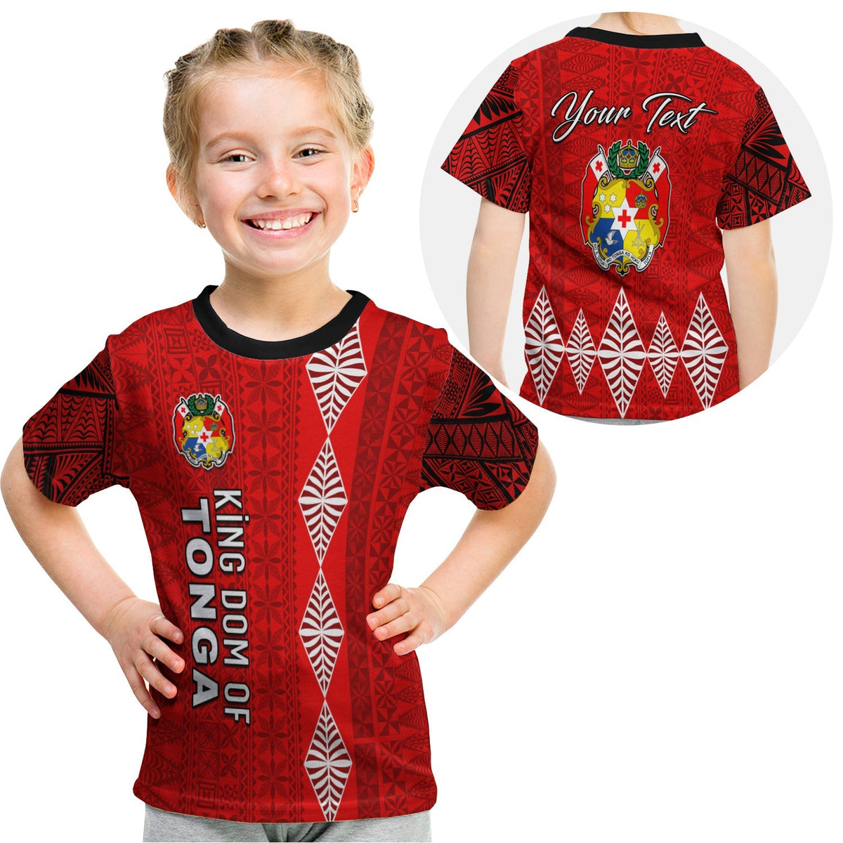 Custom Kingdom of Tonga T Shirt KID 2021 Tonga National Day LT13 - Wonder Print Shop