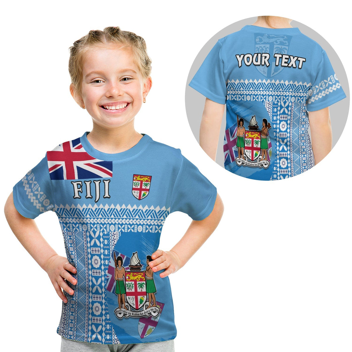 Custom Fiji Dreamy T Shirt KID Tapa Pattern LT13 - Wonder Print Shop
