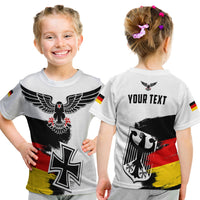 (Custom Personalised) Germany T Shirt KID Grunge Deutschland Flag and Eagle LT13 - Wonder Print Shop