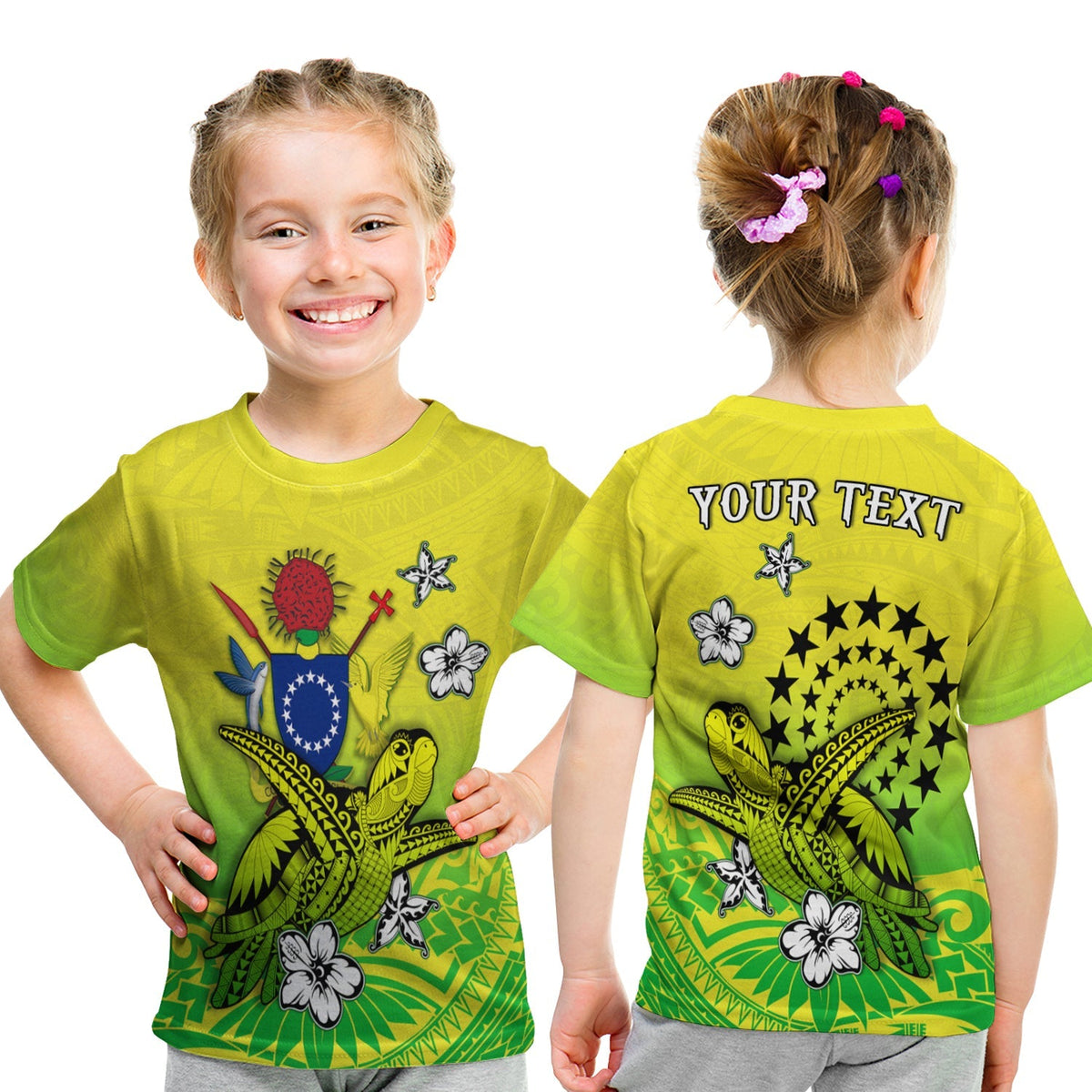 Custom Cook Islands T Shirt KID Loved Polynesian Turtle LT13 - Wonder Print Shop